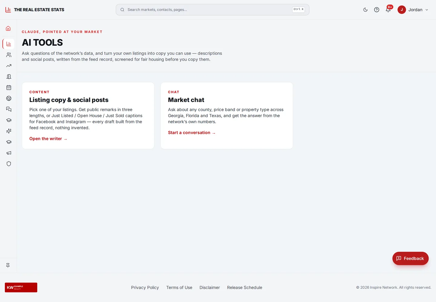 AI tools — listing copy and social captions from the agent’s own listings