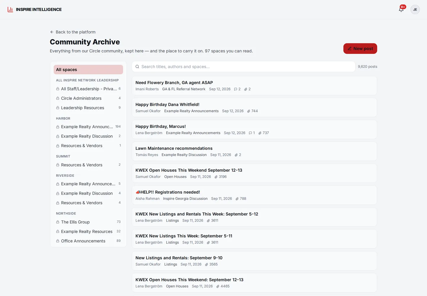 Community — the archive, and the conversation continuing