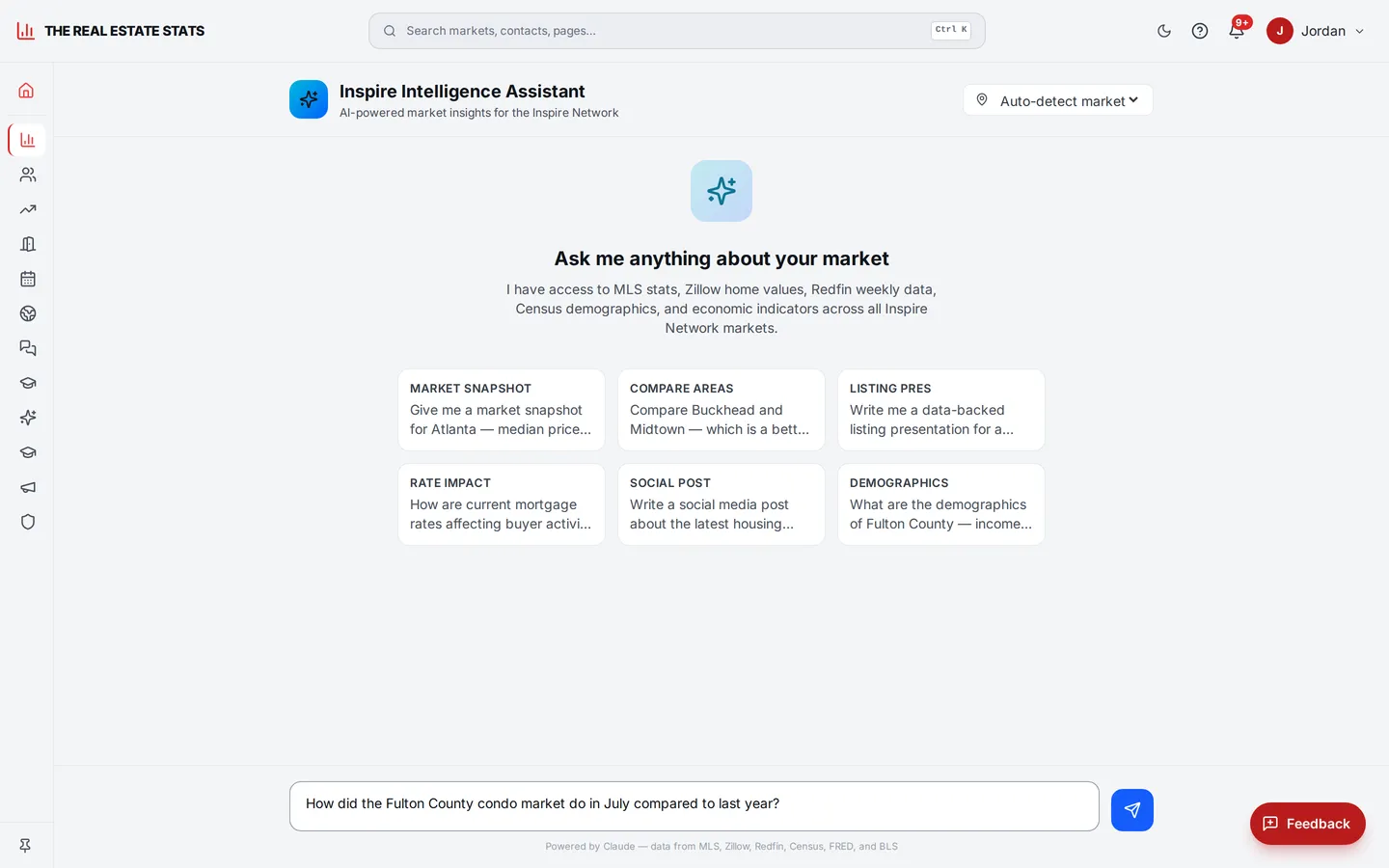 Market Assistant — ask in plain English, get the numbers behind the answer